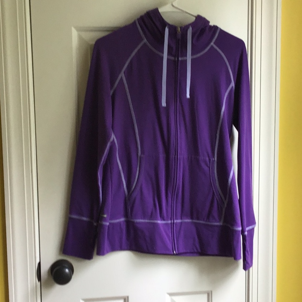Purple workout sweatshirt